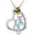 Cat Necklace 925 Silver Cat Birthstone Necklace Cat Jewelry Gift for Women Cat Lover