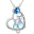 Cat Necklace 925 Silver Cat Birthstone Necklace Cat Jewelry Gift for Women Cat Lover