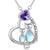 Cat Necklace 925 Silver Cat Birthstone Necklace Cat Jewelry Gift for Women Cat Lover