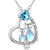 Cat Necklace 925 Silver Cat Birthstone Necklace Cat Jewelry Gift for Women Cat Lover