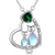 Cat Necklace 925 Silver Cat Birthstone Necklace Cat Jewelry Gift for Women Cat Lover