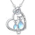 Cat Necklace 925 Silver Cat Birthstone Necklace Cat Jewelry Gift for Women Cat Lover