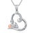 925 Sterling Silver Father Daughter Heart Pendant Necklace from Dad I Love You Forever Jewelry