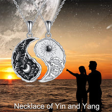 Yin Yang Necklace Sun Moon Sterling Silver Necklaces Matching Couples Friendship Necklace Jewelry For Women Men Gift