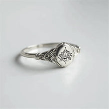 Sterling Silver Lotus Ring Buddhist Ring Religious Ring romanticwork SILVER 